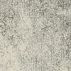6' Gray And Ivory Abstract Runner Rug