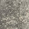 6' Gray And Ivory Abstract Runner Rug