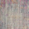 7' X 10' Ivory And Blue Abstract Area Rug