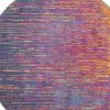 4' Blue And Orange Abstract Round Rug
