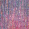 7' X 10' Blue And Orange Abstract Area Rug