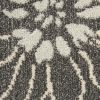 4' X 6' Blue And Gray Floral Area Rug