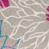 7' X 10' Gray And Pink Floral Area Rug