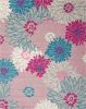 8' X 10' Gray And Pink Floral Area Rug