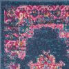 6' Blue And Pink Medallion Distressed Runner Rug