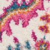 4' X 6' Light Gray And Pink Medallion Area Rug