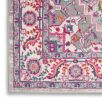 5' X 7' Light Gray And Pink Medallion Area Rug