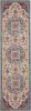 8' Ivory And Blue Medallion Runner Rug