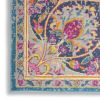 5' X 7' Ivory And Blue Medallion Area Rug