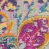 8' X 10' Ivory And Blue Medallion Area Rug