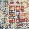 2' X 3' Ivory And Blue Oriental Distressed Area Rug