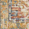 7' X 10' Yellow And Ivory Medallion Area Rug