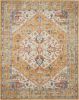 7' X 10' Yellow And Ivory Medallion Area Rug