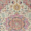 4' X 6' Pink And Ivory Southwestern Distressed Area Rug