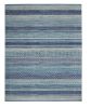 7' X 10' Navy Blue And Ivory Southwestern Area Rug