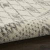 5' X 7' Gray And Ivory Geometric Area Rug