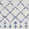 4' X 6' Ivory And Blue Geometric Area Rug