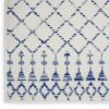 4' X 6' Ivory And Blue Geometric Area Rug
