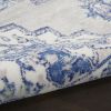5' X 7' Blue And Gray Medallion Area Rug