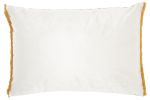 14" X 20" Green And White Cotton Throw Pillow