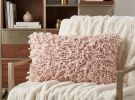 14" X 20" Pale Pink Lumbar Throw Pillow