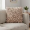 20" Pale Pink Cotton Blend Throw Pillow