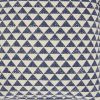 Indigo And Ivory Triangle Design Throw Pillow