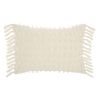 14" X 20" White Cotton Throw Pillow