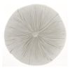 16" X 16" Light Gray Round Velvet