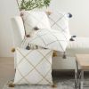 Boho Mustard Cotton Accent Throw Pillow