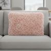 14" X 20" Mauve Knubby Plush Throw Pillow