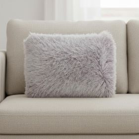14" X 20" Light Gray Throw Pillow
