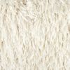 14" X 24" Long Ivory Shag Throw Pillow