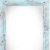 22" x 28" Blue Wood Hanging Picture Frame