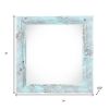 4" x 4" Blue Wood Tabletop Picture Frame
