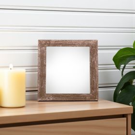 4" x 4" Brown Wood Tabletop Picture Frame