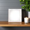 4" x 4" White Wood Tabletop Picture Frame