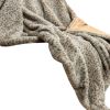 50" X 60" Brown and Taupe Faux Fur Animal Print Plush Throw Blanket