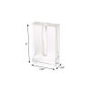 6" Clear Square Crystal Glass Table Vase