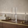 10" Clear Cylinder Crystal Glass Table Vase