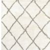 5' X 8' Ivory And Gray Geometric Lattice Area Rug