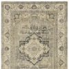 8' X 11' Beige And Gray Medallion Distressed Area Rug