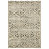 8' X 11' Ivory And Gray Trellis Distressed Area Rug