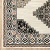 10' X 13' Ivory Gray And Orange Geometric Distressed Area Rug