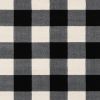 10' X 13' Black And Ivory Gingham Area Rug