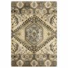 10' X 13' Tan And Gold Medallion Area Rug