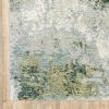 10' X 13' Blue Green Power Loom Area Rug