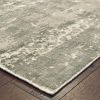 9' X 12' Gray And Ivory Abstract Hand Loomed Distressed Area Rug