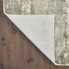 10' X 14' Gray And Ivory Abstract Hand Loomed Distressed Area Rug