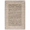 9' X 12' Beige Grey Machine Woven Oriental Indoor Arean Rug